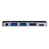 ATEN USB-C Travel Dock with Power Pass-Through, universāls, USB Type-C, melns, sudrabains