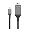 ALOGIC 2m Ultra USB-C vīriešu uz DP vīriešu 4K 60Hz LED balts kabelis