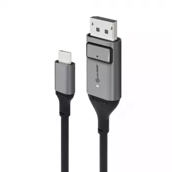 ALOGIC 2m Ultra USB-C vīriešu uz DP vīriešu 4K 60Hz LED balts kabelis