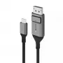 ALOGIC 2m Ultra USB-C vīriešu uz DP vīriešu 4K 60Hz LED balts kabelis