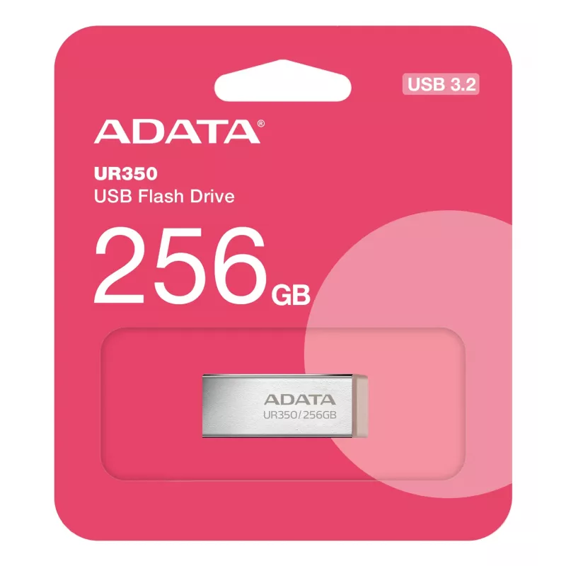 ADATA UR350 USB zibatmiņa 256 GB USB Type-A 3.2 Gen 1 (3.1 Gen 1) Brūna, nerūsējošais tērauds
