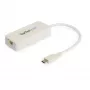 StarTech.com USB-C uz Gigabit Ethernet adapteris ar USB-A portu - balts, 1 Gbps NIC, USB 3.0/USB 3.1 Type-C tīkla adapteris - 1 GbE USB-C RJ45/LAN, TB3 saderīgs, Windows, MacBook Pro, Chromebook