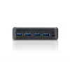 ATEN 2-portu USB 3.0 perifērijas koplietošanas ierīce, 5 Gbit/s, Micro-USB Type-B, melna, plastmasa, 0 - 40 °C, -20 - 60 °C