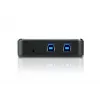 ATEN 2-portu USB 3.0 perifērijas koplietošanas ierīce, 5 Gbit/s, Micro-USB Type-B, melna, plastmasa, 0 - 40 °C, -20 - 60 °C