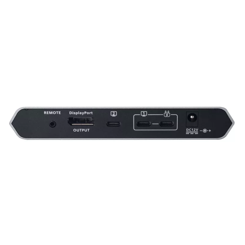 ATEN 2 portu 4K DisplayPort USB-C KVM dokstacijas pārslēdzējs ar strāvas pārvadi