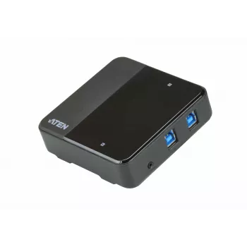 ATEN 2-portu USB uz USB-C koplietošanas slēdzis, 5000 Gbit/s, melns, plastmasa, 0 - 40 °C, -20 - 60 °C, 0 - 80%
