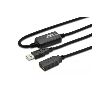 Microconnect USB2.0AAF10A USB kabelis USB 2.0 10 m USB A Melns