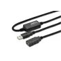Microconnect USB2.0AAF10A USB kabelis USB 2.0 10 m USB A Melns