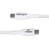 StarTech.com 3 m USB-A uz USB-C uzlādes kabelis, uzlāde un sinhronizācija, 3 A, USB 2.0, TPE apvalks - balts USB lādēšanas vads