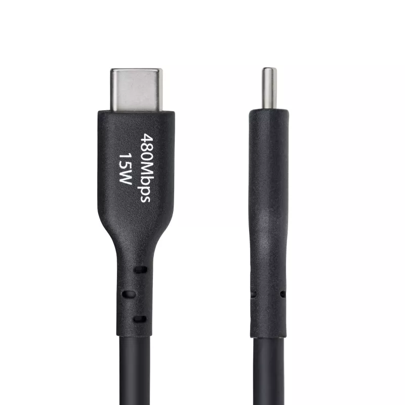 StarTech.com 4m (13 pēdas) USB-A uz USB-C uzlādes kabelis, uzlāde un sinhronizācija, 3A, USB 2.0, TPE apvalks – melns USB uzlādes vads