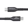 StarTech.com 4m (13 pēdas) USB-A uz USB-C uzlādes kabelis, uzlāde un sinhronizācija, 3A, USB 2.0, TPE apvalks – melns USB uzlādes vads