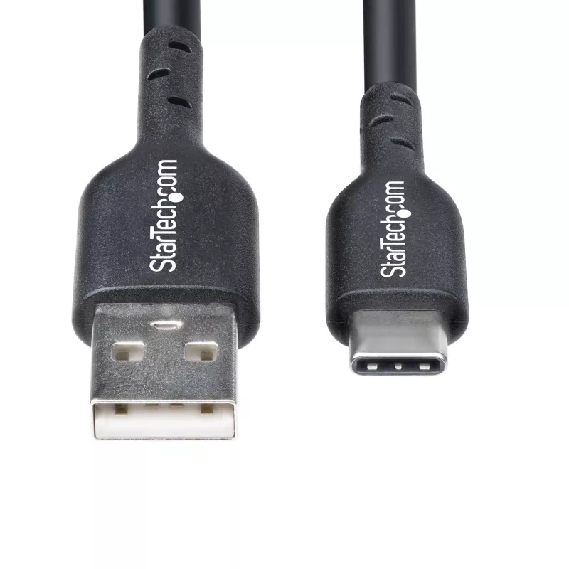 StarTech.com 4m (13 pēdas) USB-A uz USB-C uzlādes kabelis, uzlāde un sinhronizācija, 3A, USB 2.0, TPE apvalks – melns USB uzlādes vads