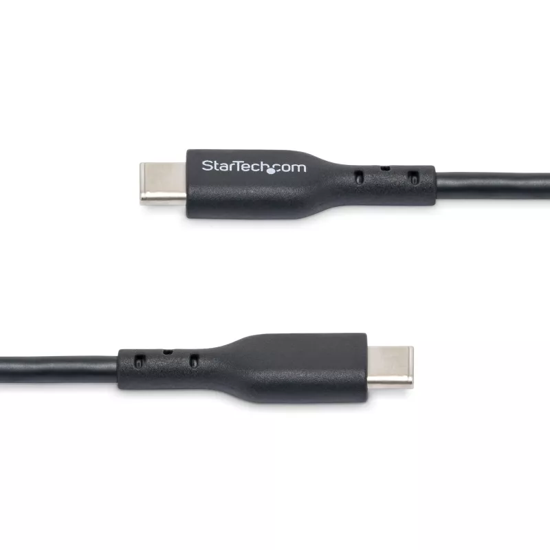 StarTech.com 13 pēdu (4 m) USB-C uzlādes kabelis, uzlāde un sinhronizācija, 60 W (3 A) PD, USB 2.0 klēpjdatora lādētāja kabelis, TPE apvalks – melns USB C uzlādes vads