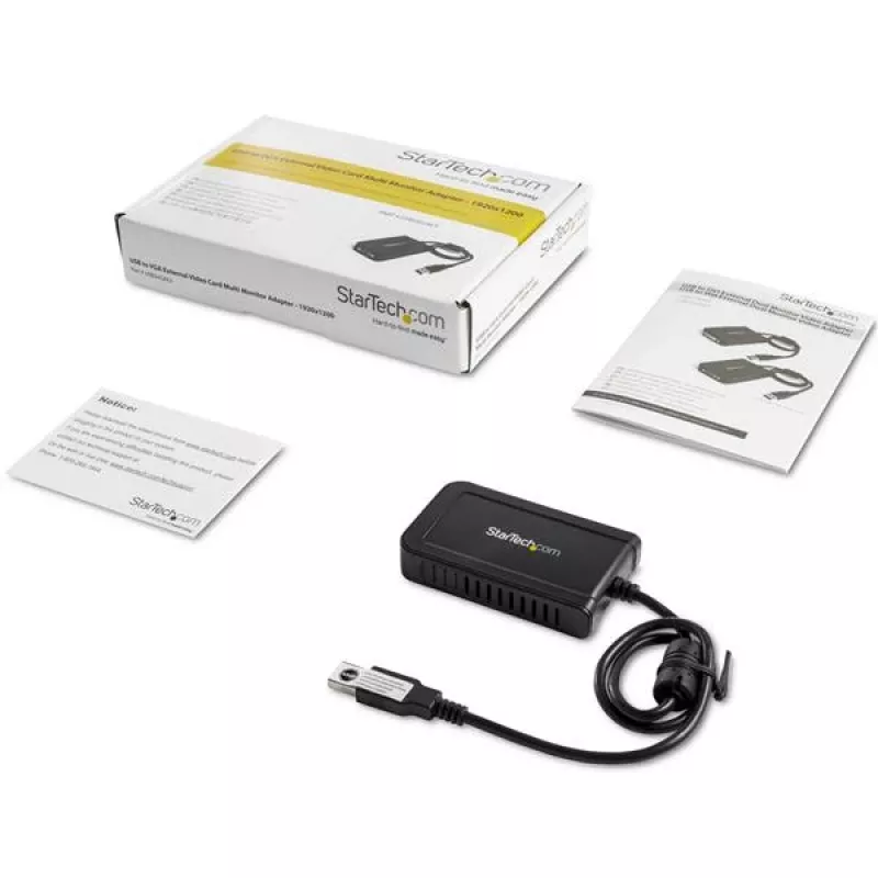 StarTech.com USB 2.0 uz VGA adapteris, USB uz VGA monitora pārveidotājs Windows, 1080p (nav atbalsta macOS/ChromeOS/Linux) - TAA