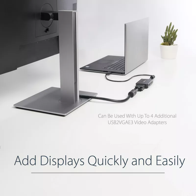 StarTech.com USB 2.0 uz VGA adapteris, USB uz VGA monitora pārveidotājs Windows, 1080p (nav atbalsta macOS/ChromeOS/Linux) - TAA