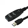 Microconnect USB3.0AAF10A USB kabelis USB 3.2 Gen 1 (3.1 Gen 1) 10 m USB A Melns