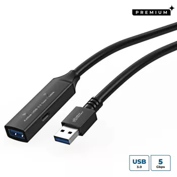 Microconnect USB3.0AAF15A USB kabelis USB 3.2 Gen 1 (3.1 Gen 1) 15 m USB A Melns