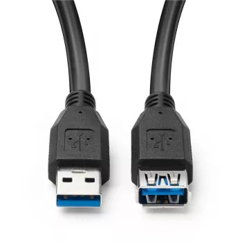 Microconnect USB3.0AAF1B USB kabelis USB 3.2 Gen 1 (3.1 Gen 1) 1 m USB A Melns