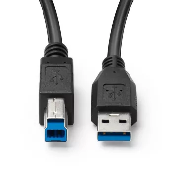 Microconnect USB3.0AB05B USB kabelis USB 3.2 Gen 1 (3.1 Gen 1) 0,5 m USB A USB B Melns