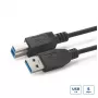 Microconnect USB3.0AB2B USB kabelis USB 3.2 Gen 1 (3.1 Gen 1) 2 m USB A USB B Melns