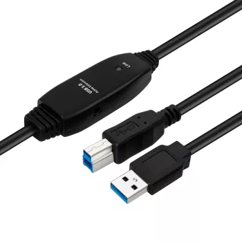 Microconnect aktīvais USB3.0 A-B 7m M-M melns kabelis 5 Gbit/s