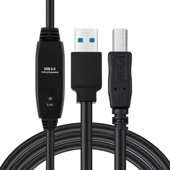 Microconnect aktīvais USB3.0 A-B 7m M-M melns kabelis 5 Gbit/s
