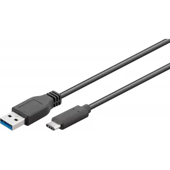 Microconnect USB3.1CA0015 USB kabelis USB 3.2 Gen 1 (3.1 Gen 1) 0,15 m USB C USB A Melns