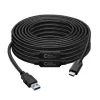 Microconnect USB3.1CA10AMP USB kabelis USB 3.2 Gen 1 (3.1 Gen 1) 10 m USB C USB A Melns