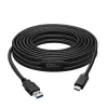 Microconnect USB3.1CA5AMP USB kabelis USB 3.2 Gen 1 (3.1 Gen 1) 5 m USB C USB A Melns