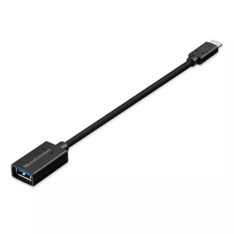 Microconnect USB3.1CAF02BH USB kabelis USB 3.2 Gen 1 (3.1 Gen 1) 0.2 m USB C USB A Melns