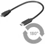 MicroConnect USB3.1CAMB02 USB kabelis, USB 2.0, 0,2 m, Micro-USB B – USB C, melns