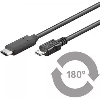Microconnect USB3.1CAMIB1 USB kabelis USB 2.0 1 m USB C Micro-USB B Melns