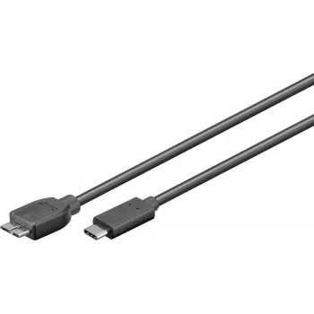 Microconnect USB3.1CAMIB3.06 USB kabelis USB 3.2 Gen 2 (3.1 Gen 2) 0,6 m USB C Micro-USB B Melns