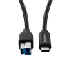 Microconnect USB3.1CB1 USB kabelis USB 3.2 Gen 1 (3.1 Gen 1) 1 m USB C USB B Melns