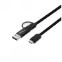 Microconnect USB3.1CCA1 USB kabelis USB 3.2 Gen 1 (3.1 Gen 1) 1 m USB C Melns