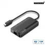 Microconnect USB3.1CCOM16 klēpjdatora dokstacija/portu replikators Vadu USB 3.2 Gen 1 (3.1 Gen 1) Type-C Pelēks