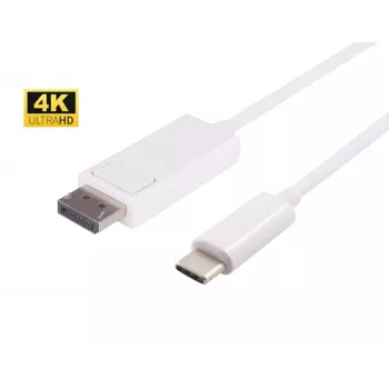 Microconnect USB3.1CDPB2W video kabeļa adapteris 2 m USB Type-C DisplayPort balts