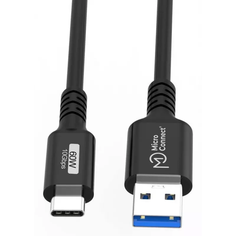 USB kabelis Microconnect USB3.2AC15 1,5m USB C USB A 10 Gbit/s melns
