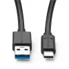 Microconnect USB3.2CA0.25 USB kabelis USB 3.2 Gen 2 (3.1 Gen 2) 0,25 m USB A USB C Melns