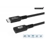 Microconnect USB3.2CC1.5EX USB kabelis USB4 Gen 2x2 1,5 m USB C melns