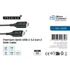 USB kabelis Microconnect USB3.2CC15OP 15m USB C Melns 10 Gbit/s