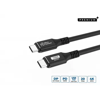 Microconnect USB3.2CC5 USB kabelis USB 3.2 Gen 2 (3.1 Gen 2) 5 m USB C melns