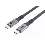 USB kabelis Microconnect USB4CC2 2m USB4 Gen 3x2 40 Gbit/s Melns
