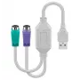 Microconnect USBA2XPS2 PS/2 kabelis 0,3 m 2x 6-pin Mini-DIN USB A balts