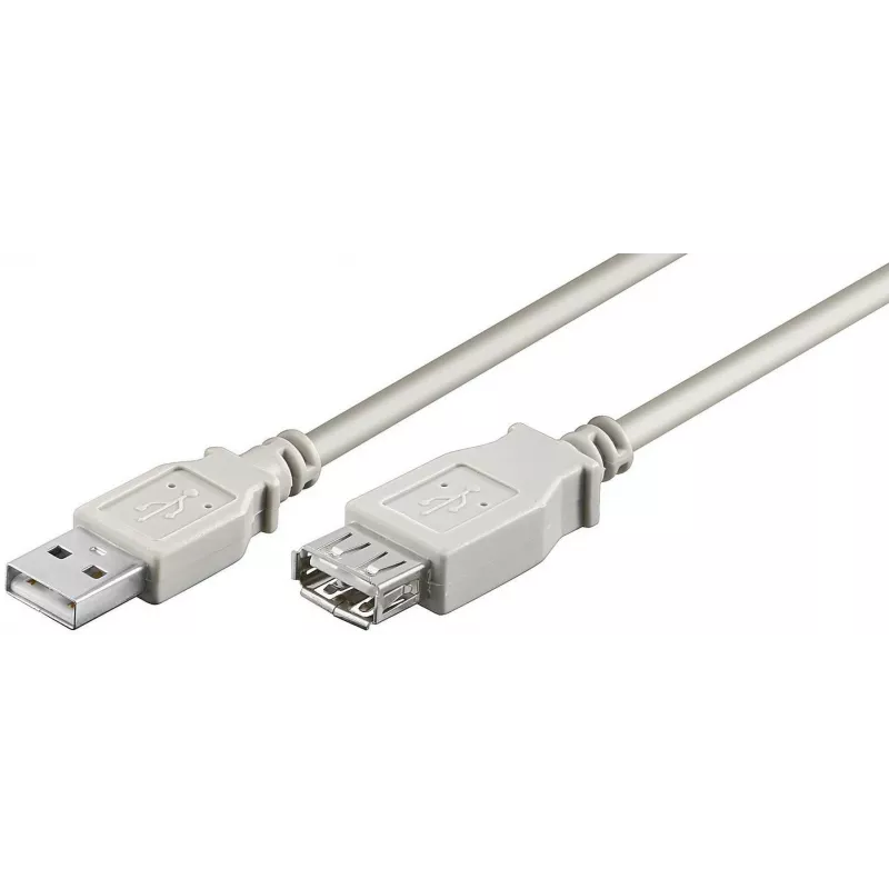 Microconnect USBAAF05 USB kabelis USB 2.0 0,5 m USB A pelēks