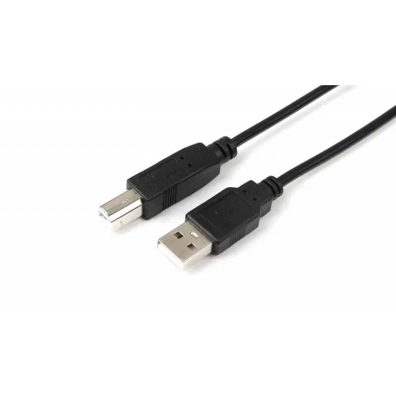 Microconnect USBAB01B USB kabelis USB 2.0 0,1 m USB A USB B Melns