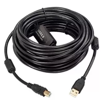 Microconnect USBAB20B-ACTIVE USB kabelis USB 2.0 20 m USB A USB B Melns