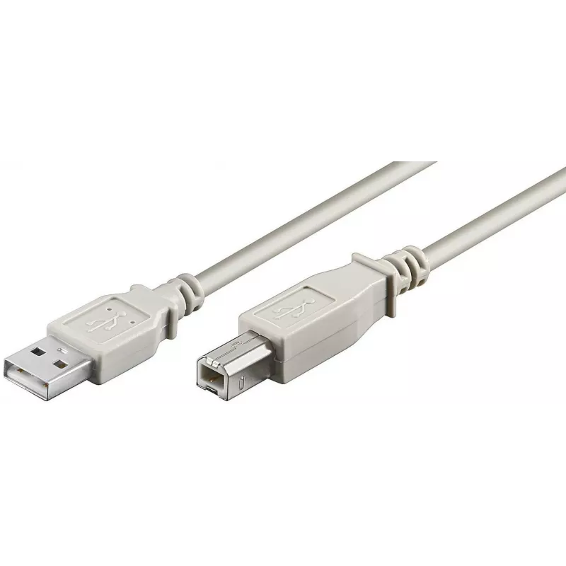 Microconnect USBAB5 USB kabelis USB 2.0 5 m USB A USB B Pelēks
