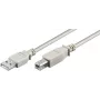 Microconnect USBAB5 USB kabelis USB 2.0 5 m USB A USB B Pelēks
