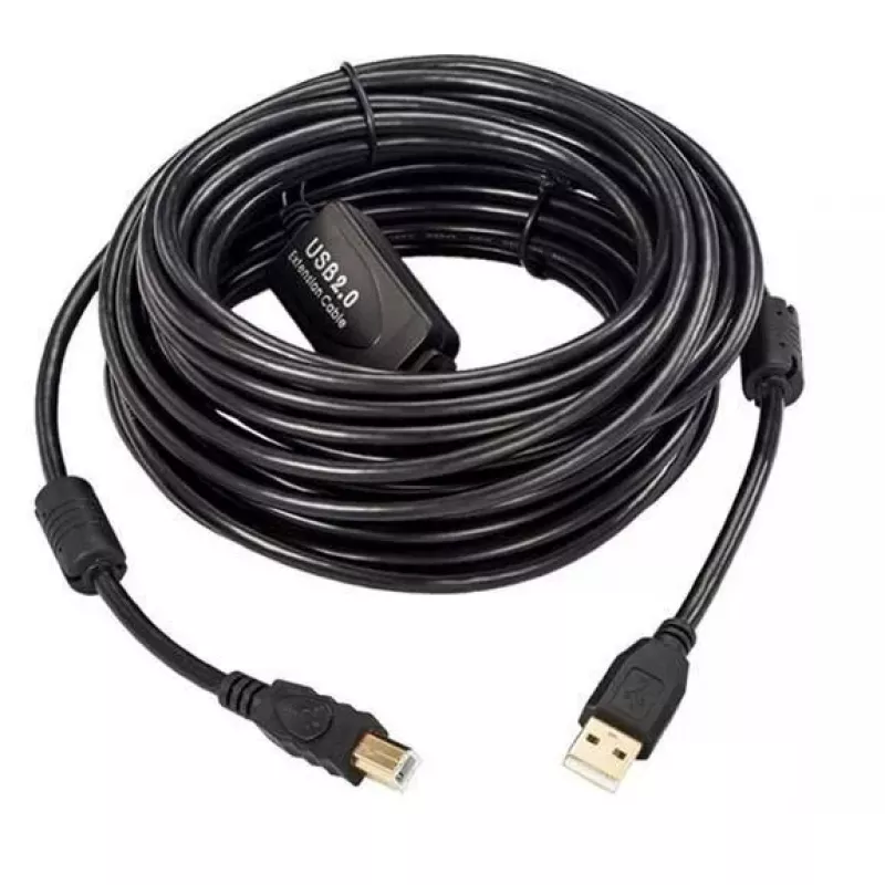Microconnect USBAB5B-ACTIVE USB kabelis USB 2.0 5 m USB A USB B Melns